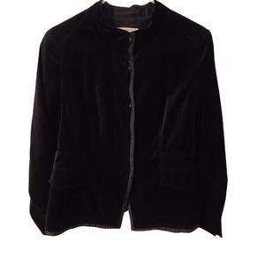 Coldwater Creek Classic Black Velvet Blazer